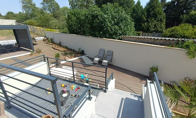 Réception de chantier pour une terrasse en degrés à Rambouillet, Rambouillet, Vert et Beau