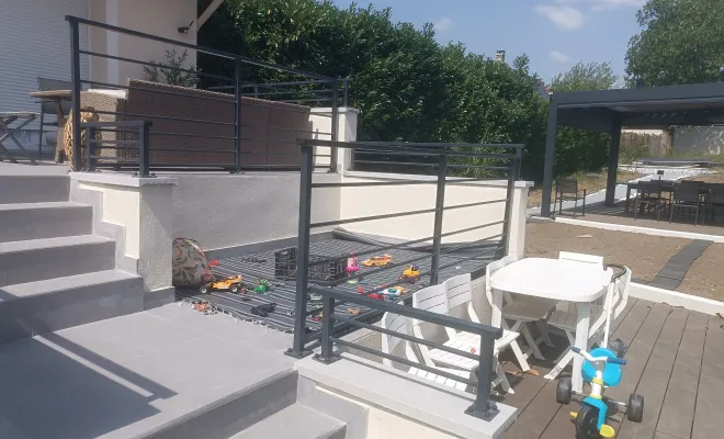 Réception de chantier pour une terrasse en degrés à Rambouillet, Rambouillet, Vert et Beau