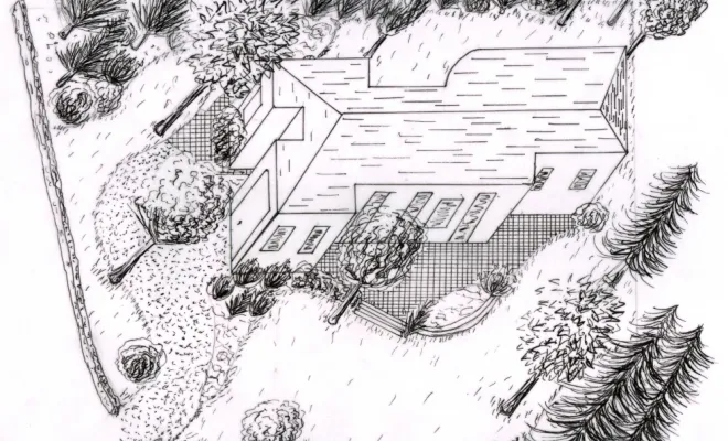 Album d'inspiration - Vert & Beau - architecte paysagiste - axonométrie au feutre