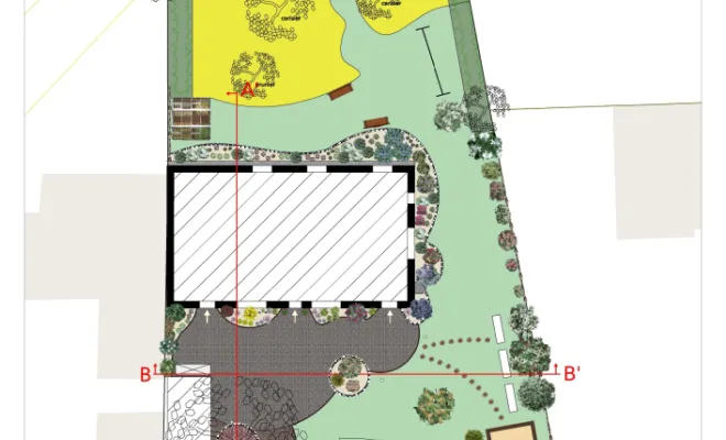 Un écrin pour la longère en Eure-et-Loir - Conception- plan des coupes en élévation