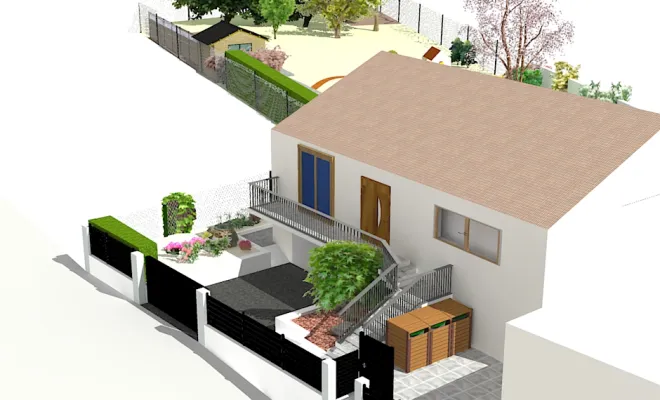 un-lieu-de-vie-exterieur-Yvelines-Conception-Realisation-vue-3D-devant