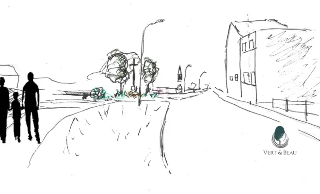 Réaménagement de l’entrée de ville – Commune de Bourth (27), Rambouillet, Vert et Beau